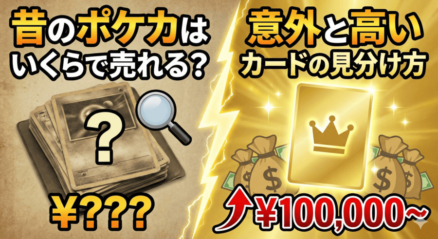 昔のポケカはいくらで売れる?意外と高いカードの見分け方